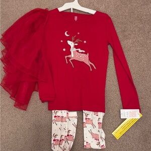 Red Reindeer Pajama Set